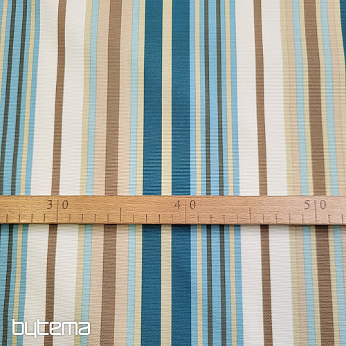 Decorative fabric NEBRASKA - blue stripes