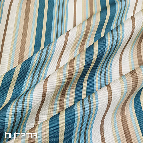 Decorative fabric NEBRASKA - blue stripes