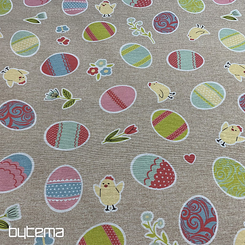 Easter tablecloth PAINTED EGGPLANTS