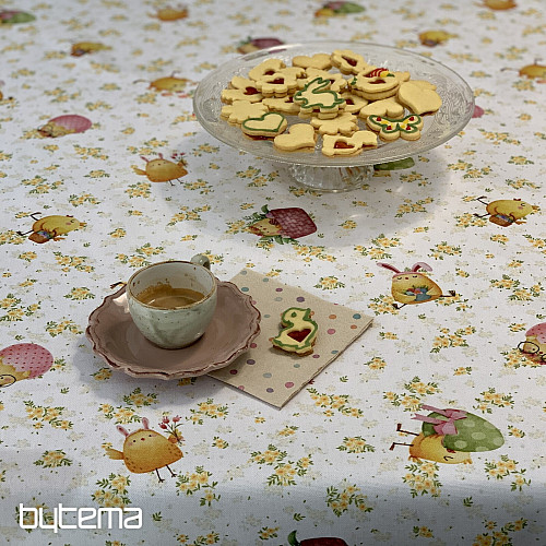 Easter tablecloth CHICKENS AND EGGS