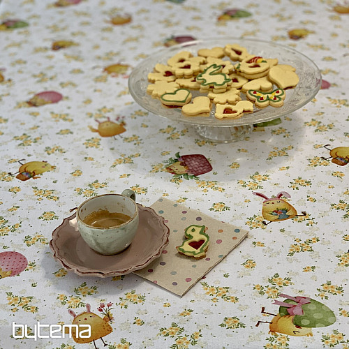 Easter tablecloth CHICKENS AND EGGS