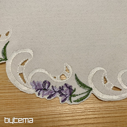Embroidered tablecloth LAVENDER