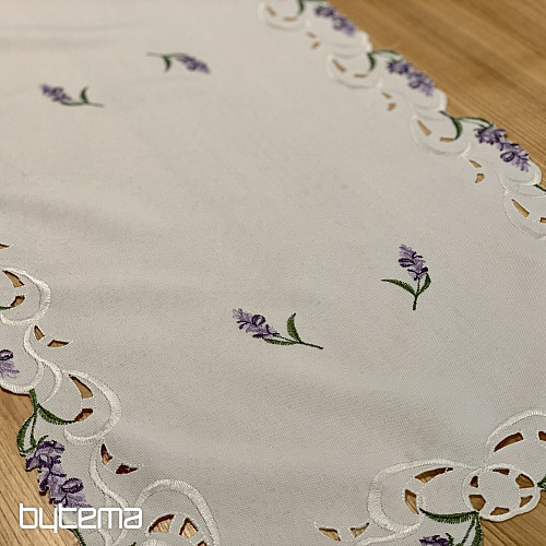 Embroidered tablecloth LAVENDER