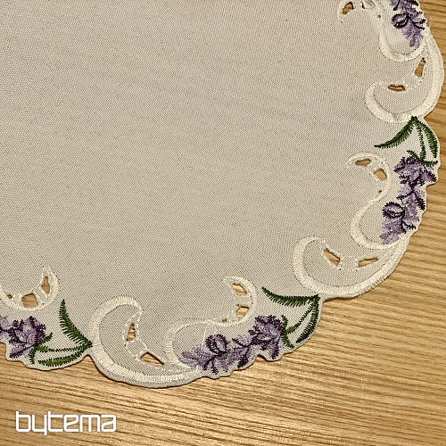 Embroidered tablecloth LAVENDER