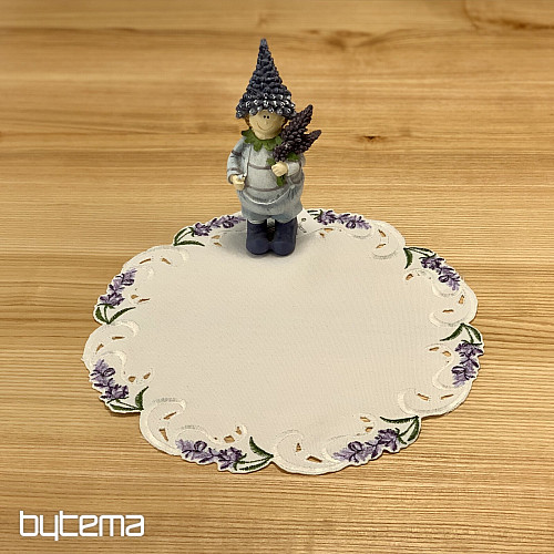 Embroidered tablecloth LAVENDER