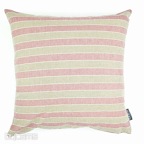 Decorative pillowcase TREBOL PINK STRIPES