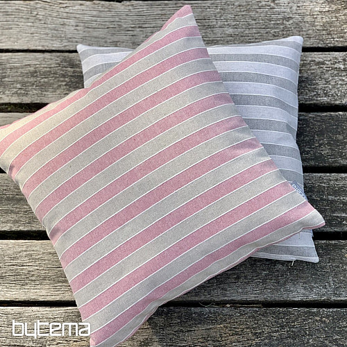 Decorative pillowcase TREBOL PINK STRIPES