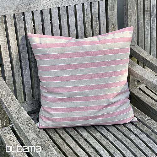 Decorative pillowcase TREBOL PINK STRIPES