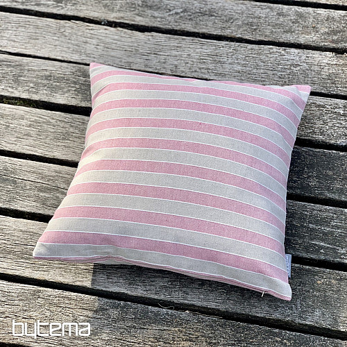 Decorative pillowcase TREBOL PINK STRIPES