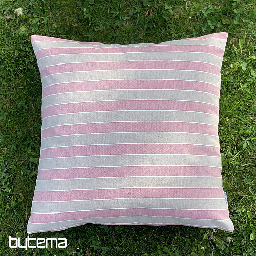 Decorative pillowcase TREBOL PINK STRIPES