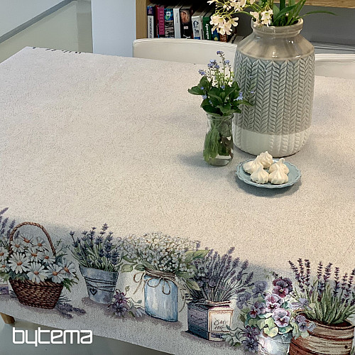 Tapestry tablecloth and scarf BEAUTY IN THE CART
