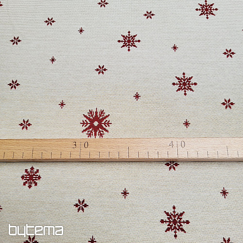 Tapestry fabric SOFT FLAKE RED