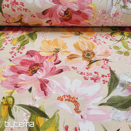 Decorative fabric FLOWERS ROSAURA