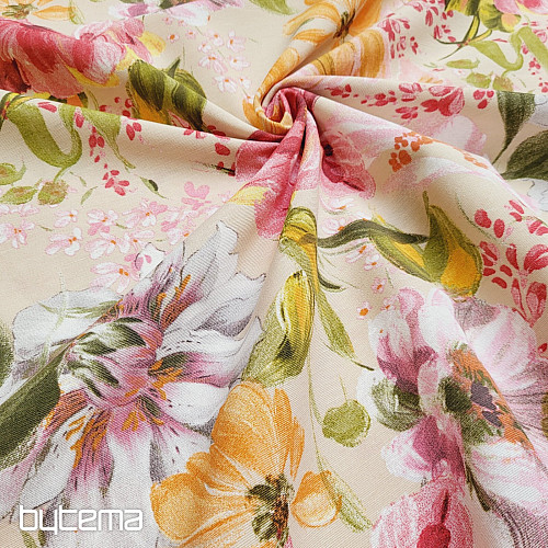 Decorative fabric FLOWERS ROSAURA