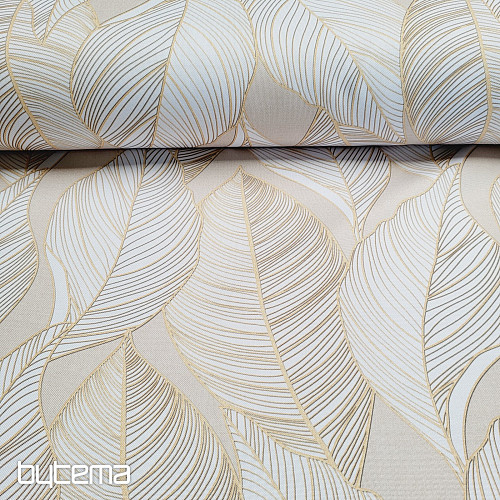 Decorative fabric MAXI LEAVES beige