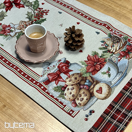 Tapestry tablecloth and scarf CHRISTMAS CANDY