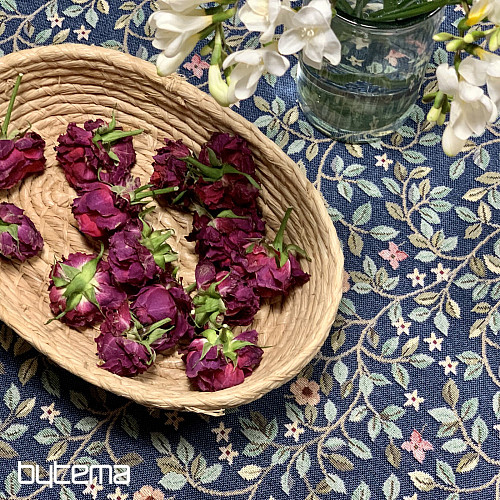 Tapestry tablecloth and scarf TREE OF HAPPINESS all-over BLUE