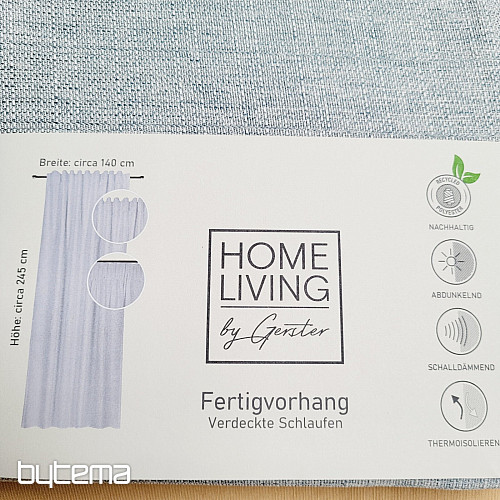 Luxurious ready-made curtain HOME LIVING gray-blue