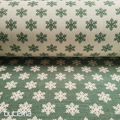 Luxurious decorative fabric FLAKES GREEN