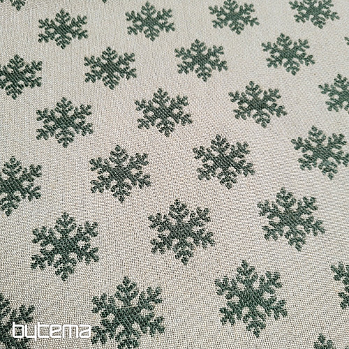 Luxurious decorative fabric FLAKES GREEN