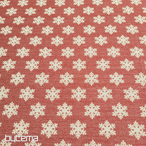 Luxurious decorative fabric FLAKES RED