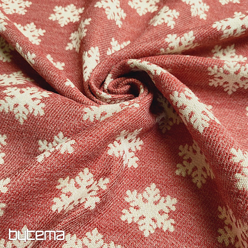 Luxurious decorative fabric FLAKES RED