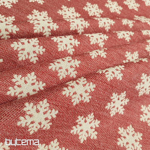 Luxurious decorative fabric FLAKES RED