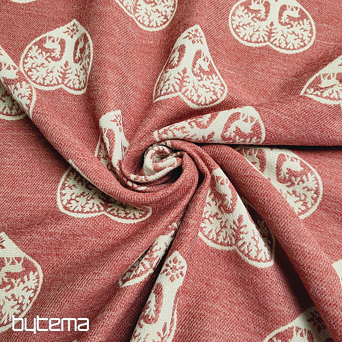 Luxurious decorative fabric HEART WITH DEER