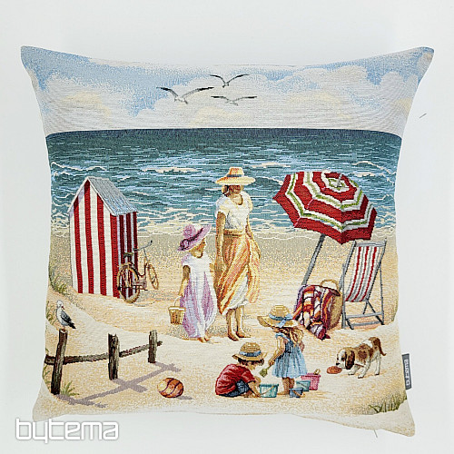 Tapestry pillowcase CHILDREN ON THE BEACH
