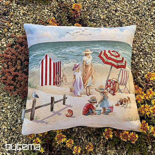 Tapestry pillowcase CHILDREN ON THE BEACH