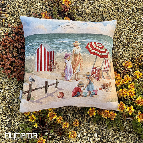 Tapestry pillowcase CHILDREN ON THE BEACH