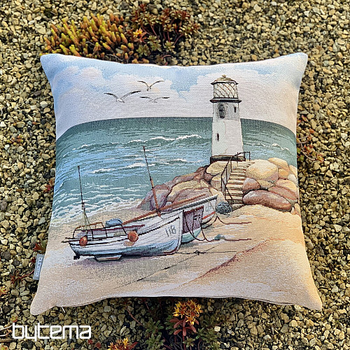 Tapestry pillowcase LIGHTHOUSE AT LOW TIDE