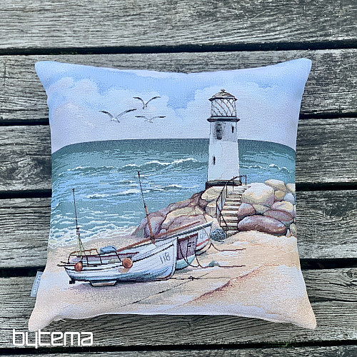 Tapestry pillowcase LIGHTHOUSE AT LOW TIDE