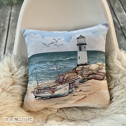 Tapestry pillowcase LIGHTHOUSE AT LOW TIDE