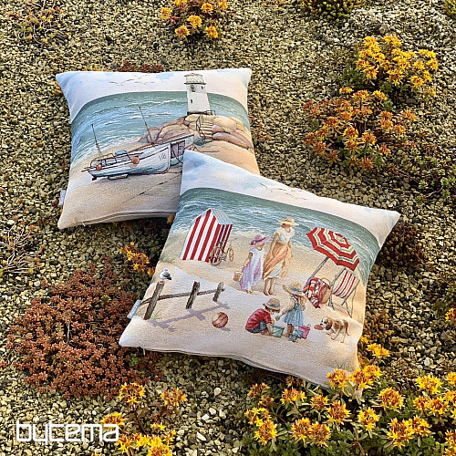 Tapestry pillowcase LIGHTHOUSE AT LOW TIDE