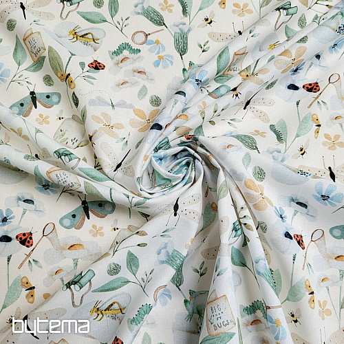 Cotton fabric FABRIC FULL OF INSECTS