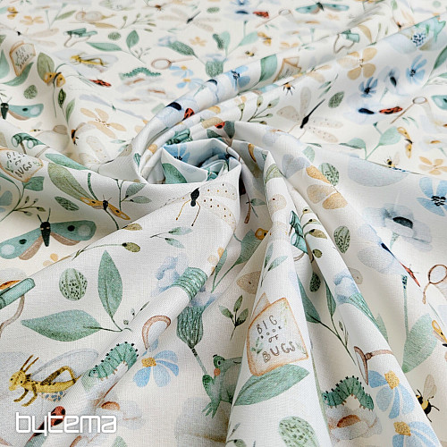 Cotton fabric FABRIC FULL OF INSECTS