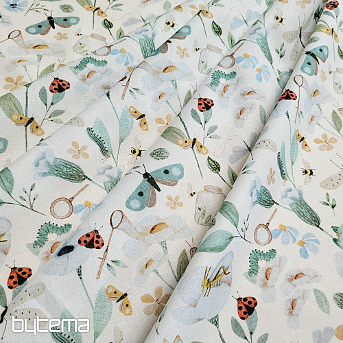 Cotton fabric FABRIC FULL OF INSECTS