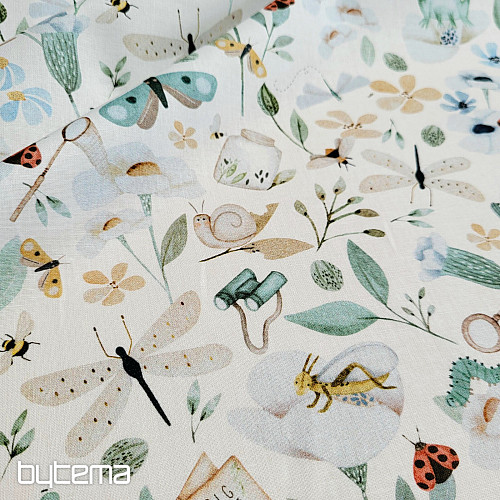 Cotton fabric FABRIC FULL OF INSECTS