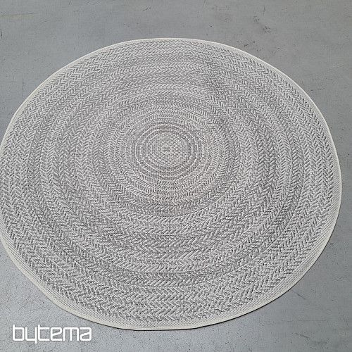 Outdoor rug STAR rosette gray