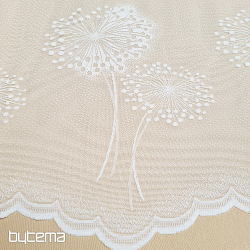Jacquard curtain CHMÝŘÍ white