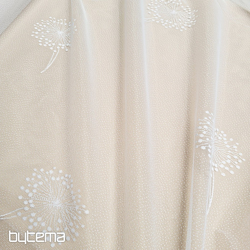 Jacquard curtain CHMÝŘÍ white