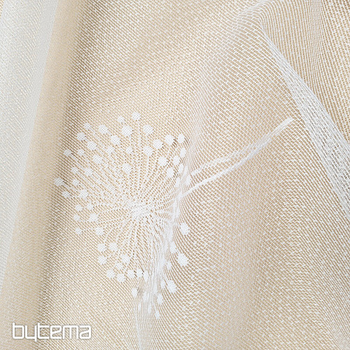 Jacquard curtain CHMÝŘÍ white