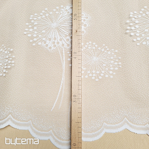 Jacquard curtain CHMÝŘÍ white