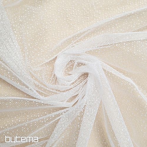 Jacquard curtain DOTS white