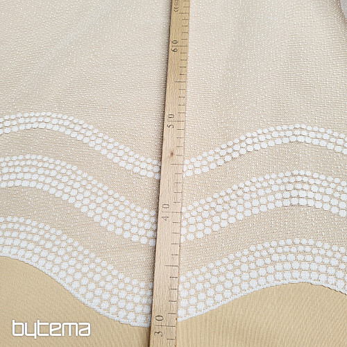 Jacquard curtain DOTS white