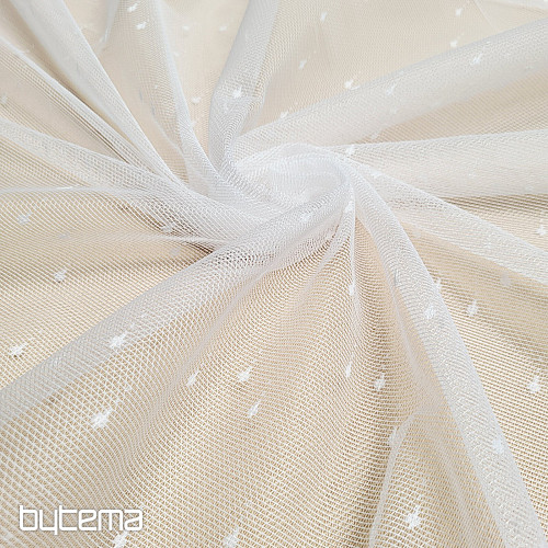 Jacquard curtain DROP white