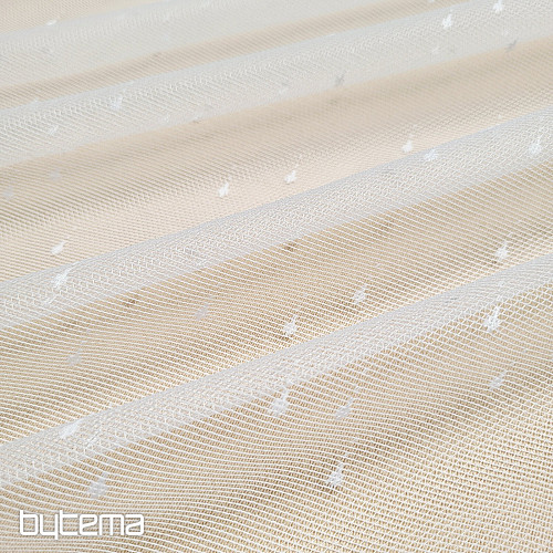 Jacquard curtain DROP white