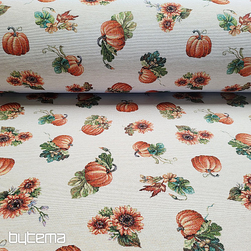 Tapestry fabric PUMPKIN PICKUP
