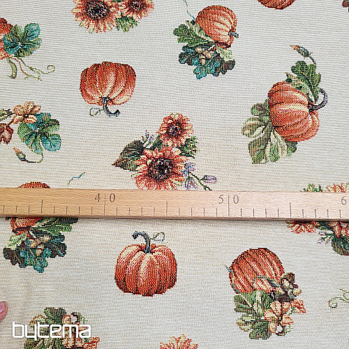 Tapestry fabric PUMPKIN PICKUP